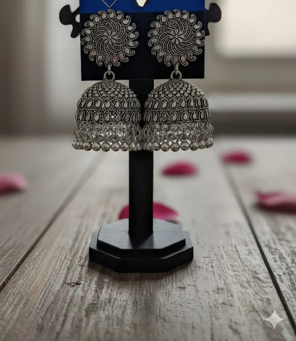 Classic_Oxidised_Dome_Jhumka_Earrings