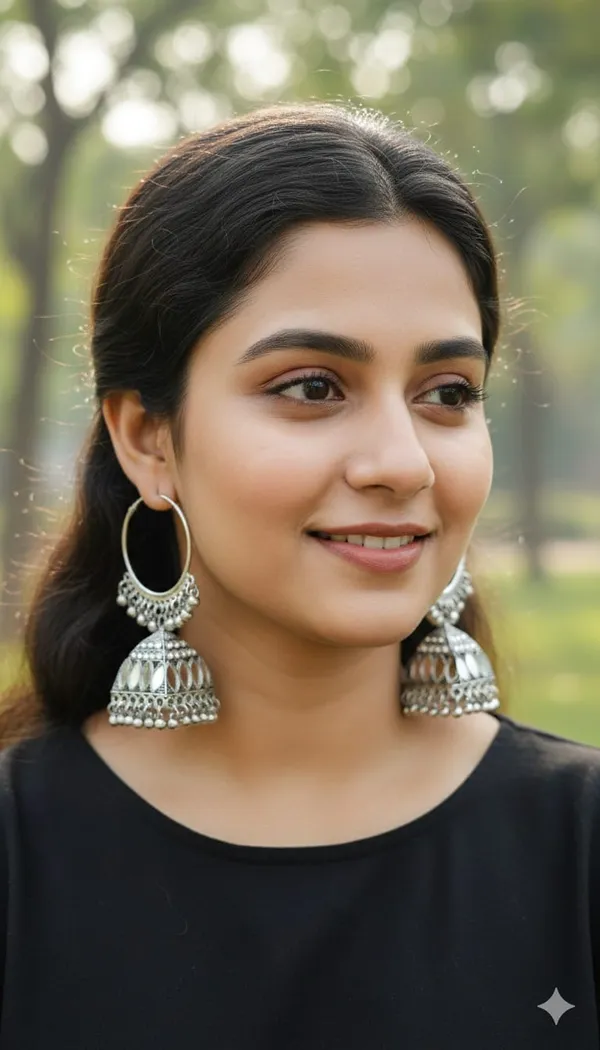 Oxidised_Mirror_Work_Jhumka_Hoop_Earrings