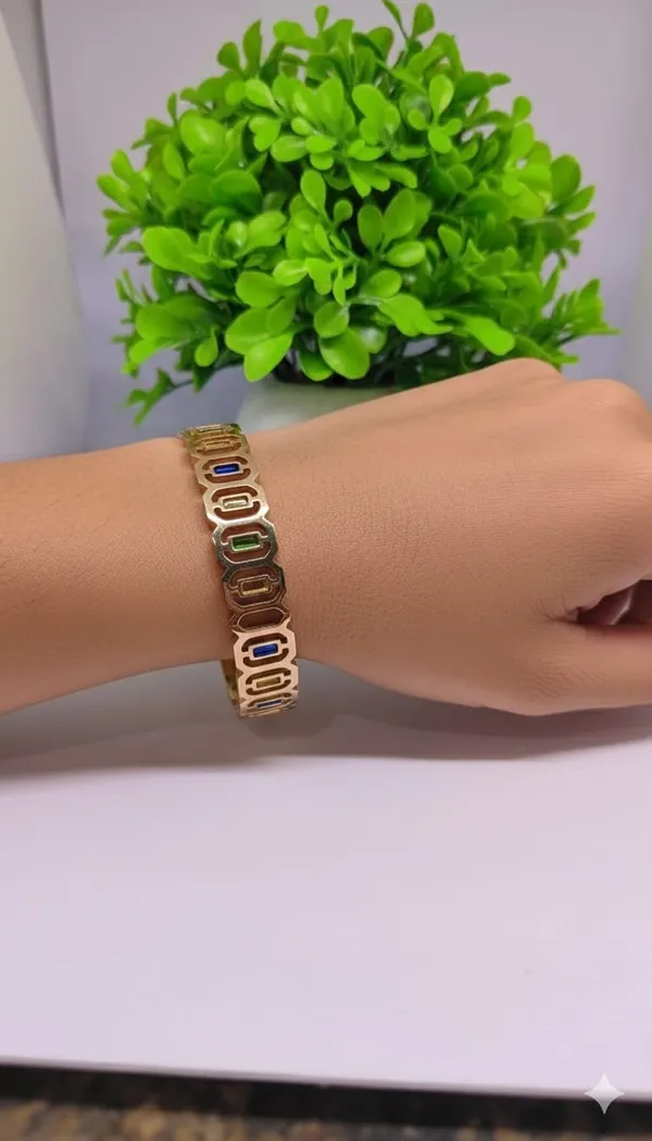 Geometric_Gold_Tone_Multicolor_Stone_Bracelet
