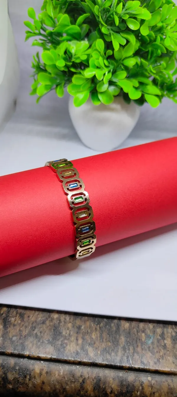 Geometric_Gold_Tone_Multicolor_Stone_Bracelet