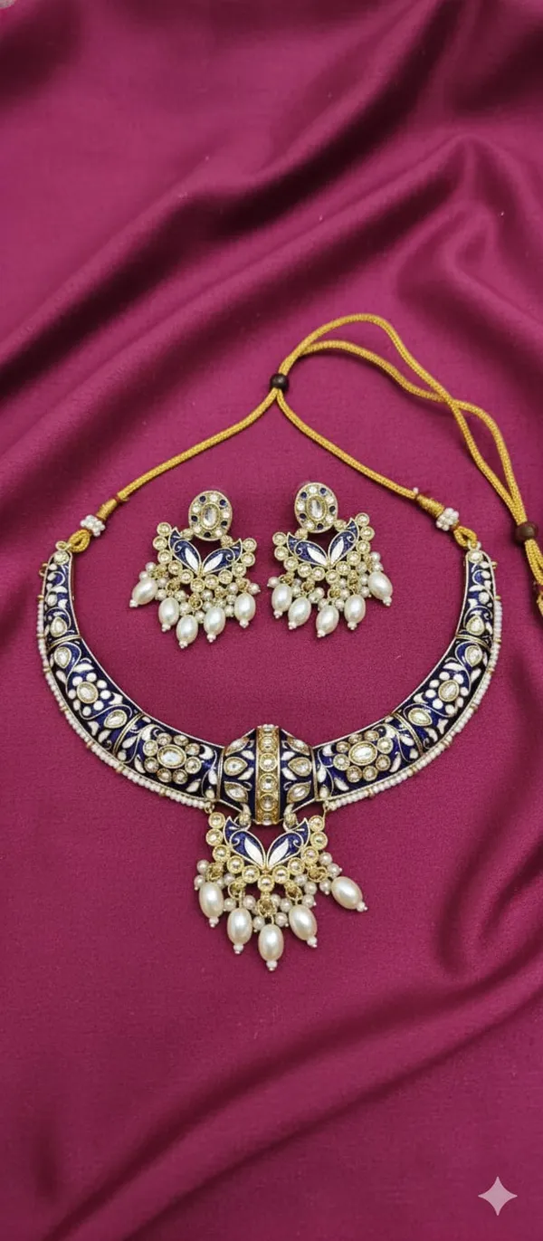 The_Royal_Indigo_Meenakari_Hasli_Green