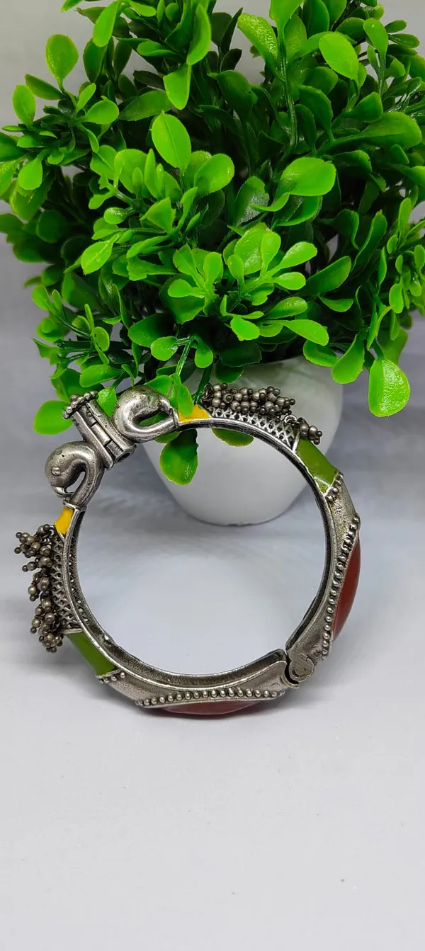 Handcrafted_Oxidized_Silver_Kada_With_Multicolor_Enamel_Accents