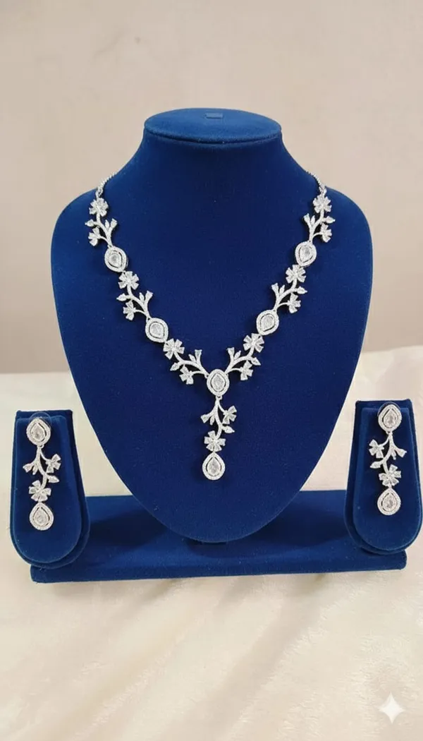 Floral_American_Diamond_Necklace_Set_Clear