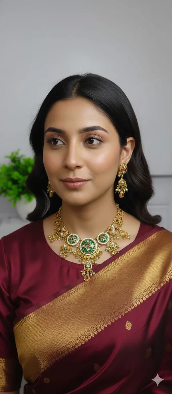 Royal_Green_Kundan_Style_Necklace_Set