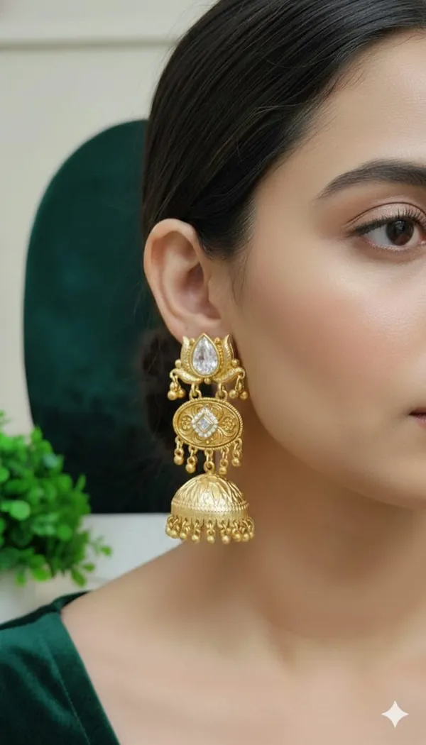 Kashmiri_Heritage_White_Stone_Jhumka_Earrings