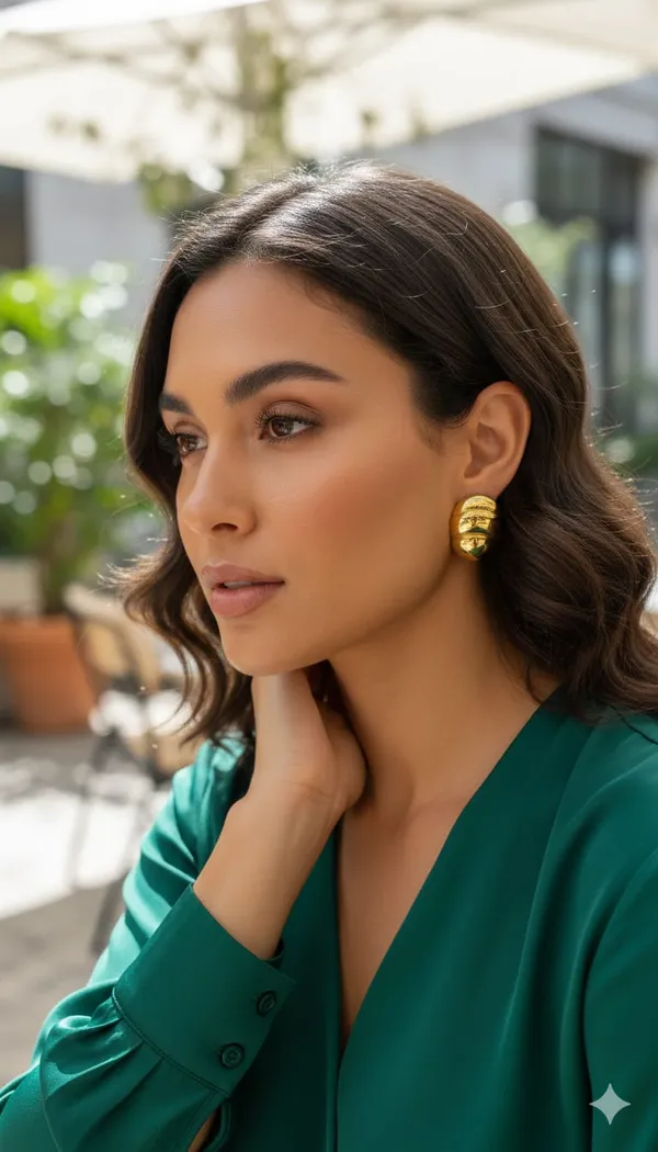Golden_Ripple_Stud_Earrings