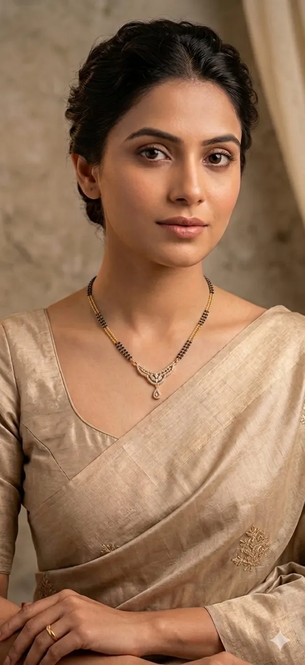 Graceful_Gold_Tone_Drop_Pendant_Mangalsutra