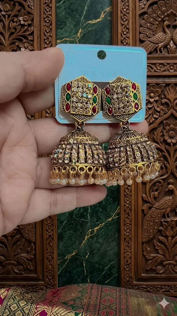 Royal_Antique_Stone_Jhumka_Earrings