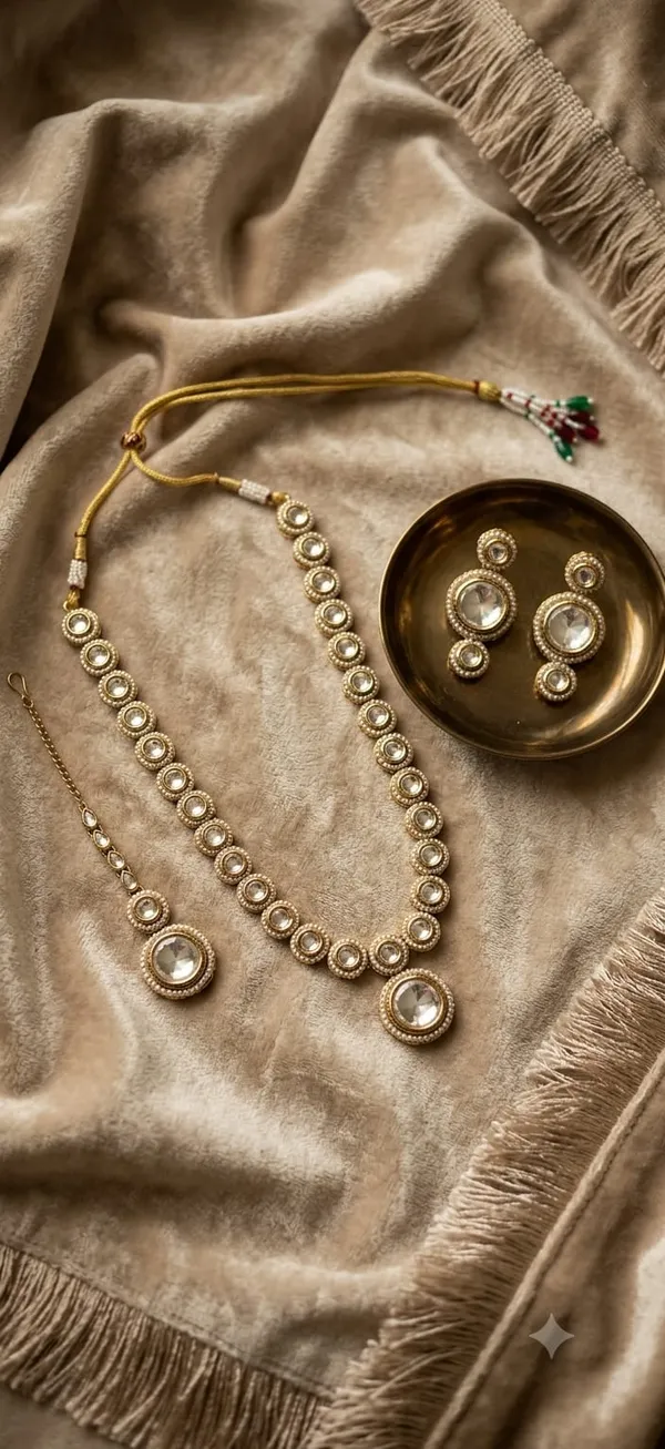 Elegant_Kundan_Necklace_Set_With_Matching_Earrings_Maang_Tika_Traditional_Ethnic_Jewellery