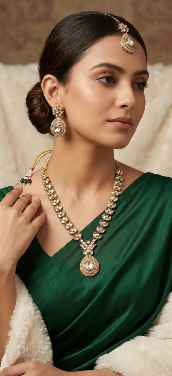 Royal_Kundan_Leaf_Necklace_Set_With_Matching_Earrings_Maang_Tika_Gold_Tone_Bridal_Jewellery