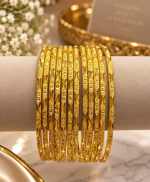 Gold_Tone_Textured_Bangle_Set_for_Women