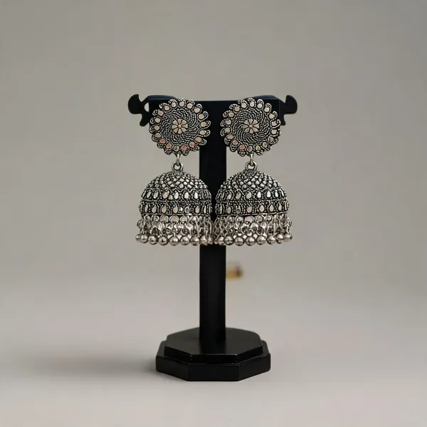 Classic_Oxidised_Dome_Jhumka_Earrings