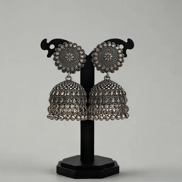 Classic_Oxidised_Dome_Jhumka_Earrings
