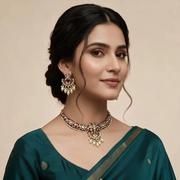 The_Royal_Indigo_Meenakari_Hasli_Mehroon