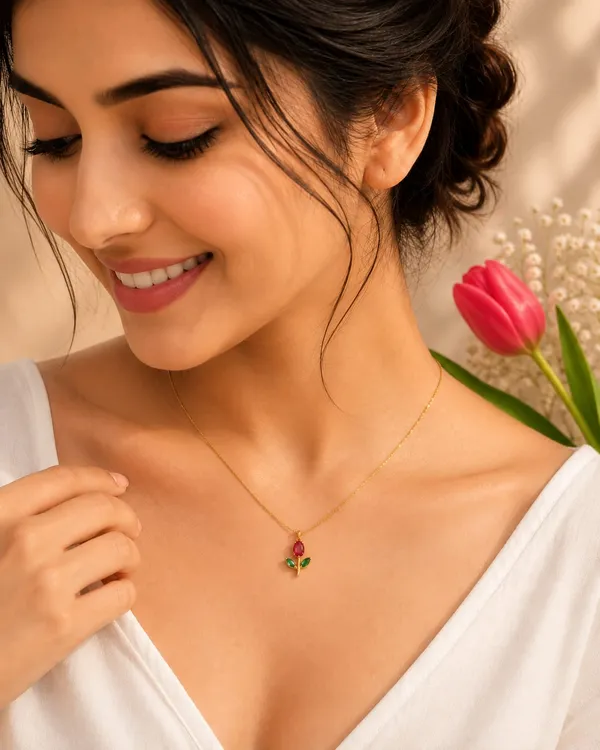 Elegant_Red_Tulip_Bloom_Pendant_Chain_–_Anti-Tarnish_Necklace
