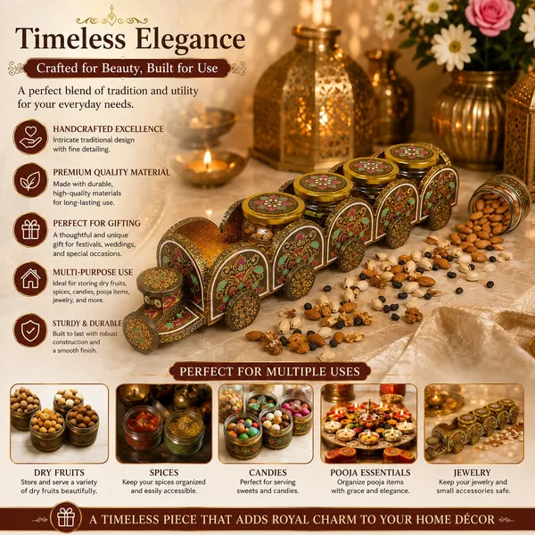 Decorative_Traditional_Floral_5_Jar_Train-Shaped_Storage_Container_Set