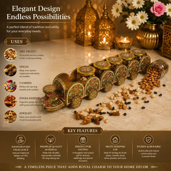 Decorative_Traditional_Floral_5_Jar_Train-Shaped_Storage_Container_Set