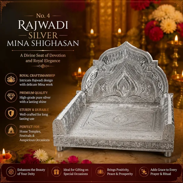 Silver_Rajwadi_Mina_Shighasan_For_Deity