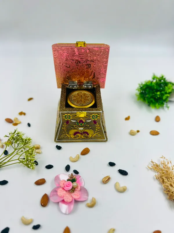Metallic_Floral_Pattern_Decorative_Box_And_Jar_Set