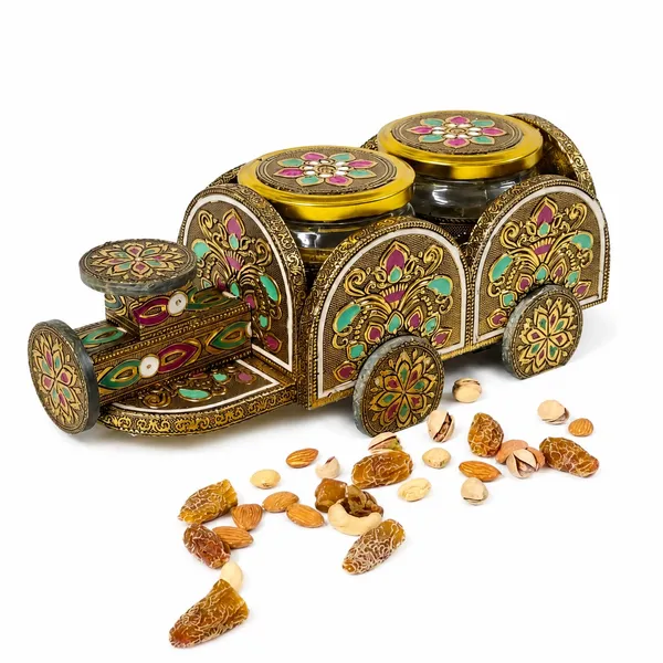 Metal_Traditional_Floral_Elephant_2_Jar_Dry_Fruit_Box