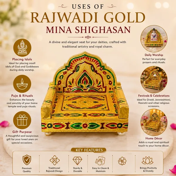 Rajwadi_Gold_Mina_Singhasan_For_Idols