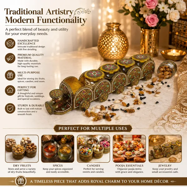 Metal_Traditional_Floral_Pattern_Decorative_Storage_4_jar_Train_Set