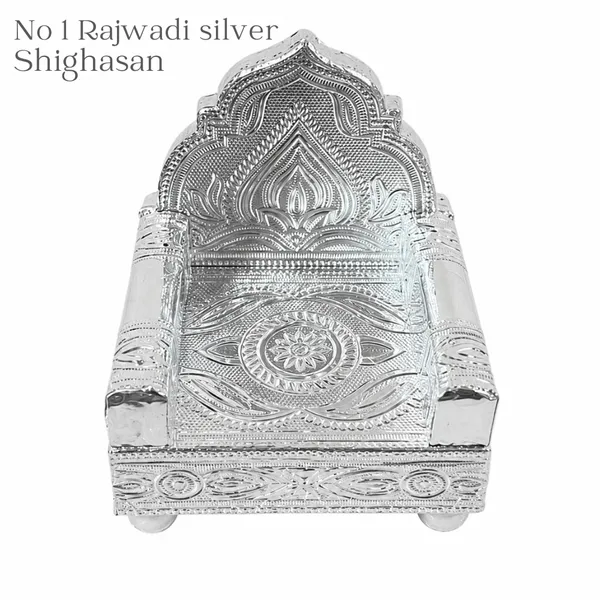 Silver_Finish_Rajwadi_Decorative_Singhasan