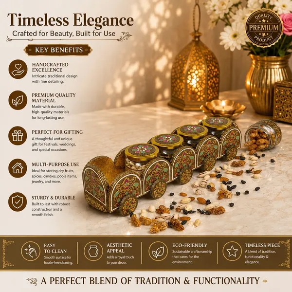 Metal_Traditional_Floral_Pattern_Decorative_Storage_4_jar_Train_Set