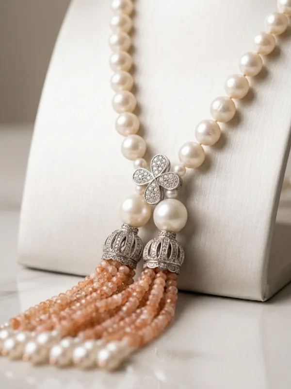 White_Pearl_Tassel_Necklace_For_Women