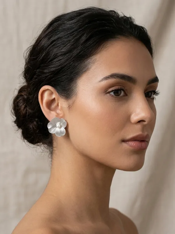 White_Gold_Shell_Beads_Hoop_&_Fan_patel_Earrings_For_Women_Pack_Of_2