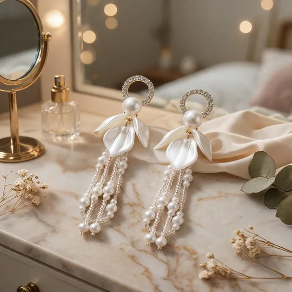 White_Brass_And_Ad_Drop_Earrings_For_Women
