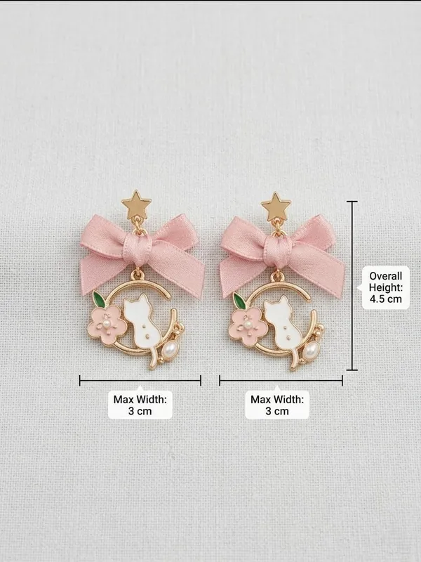 Pink_Brass_Enamel_Earrings_For_Women