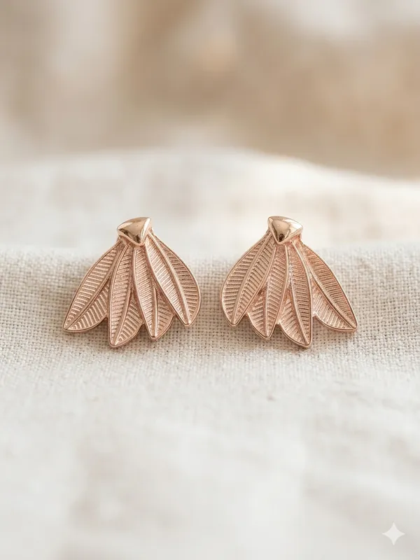 Rose_Gold_Brass_Stud_Earrings_For_Women