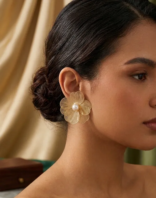 Gold_Alloy_Floral_Earrings_For_Women_Pack_Of_2