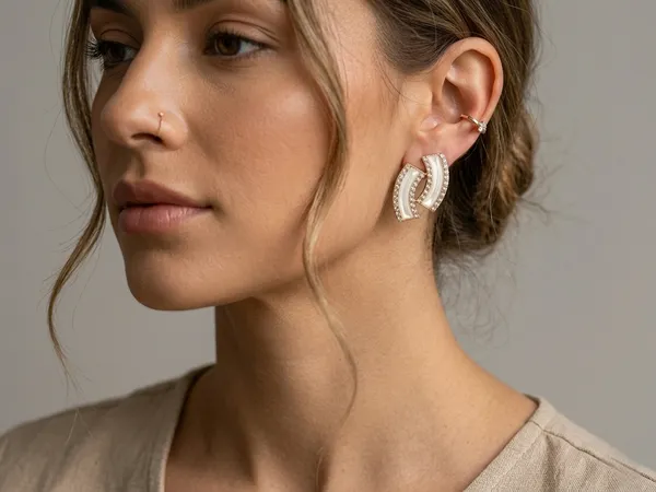 White_Brass_Geometric_Earrings_For_Women_Pack_Of_2