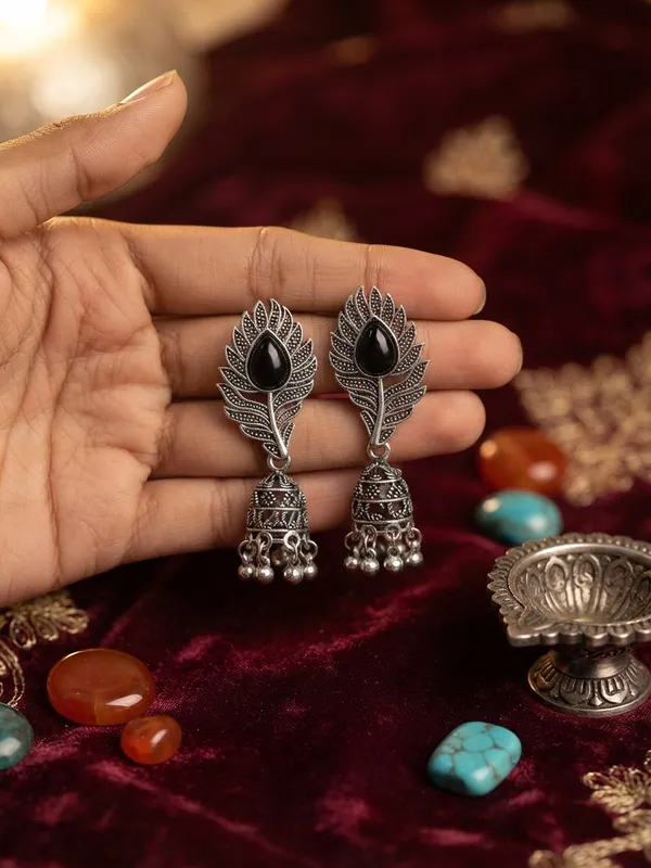 Silver_Alloy_Jhumka_Earrings_For_Women_Pack_Of_4