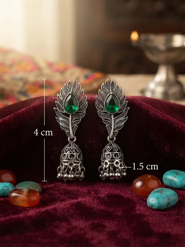 Silver_Alloy_Jhumka_Earrings_For_Women_Pack_Of_4