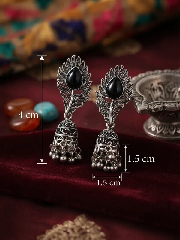Silver_Alloy_Jhumka_Earrings_For_Women_Pack_Of_4