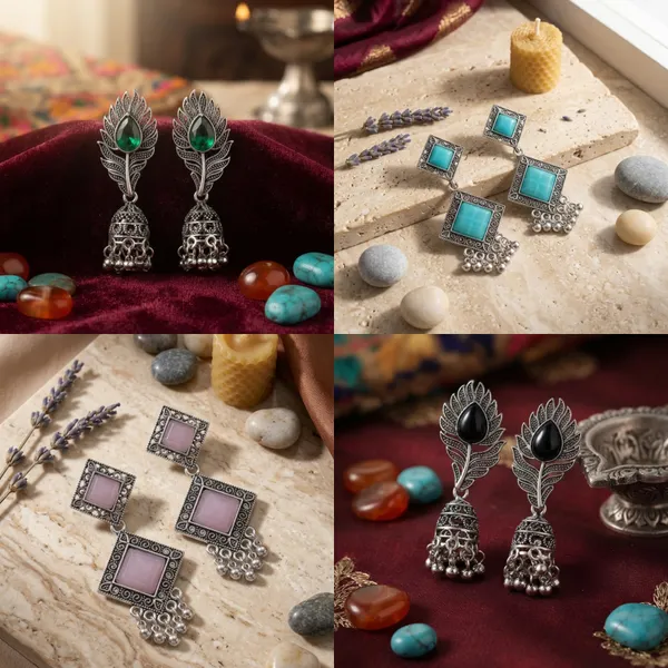 Silver_Alloy_Jhumka_Earrings_For_Women_Pack_Of_4