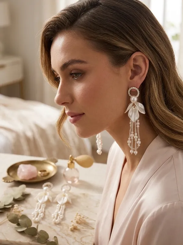 White_Brass_And_Ad_Drop_Earrings_For_Women