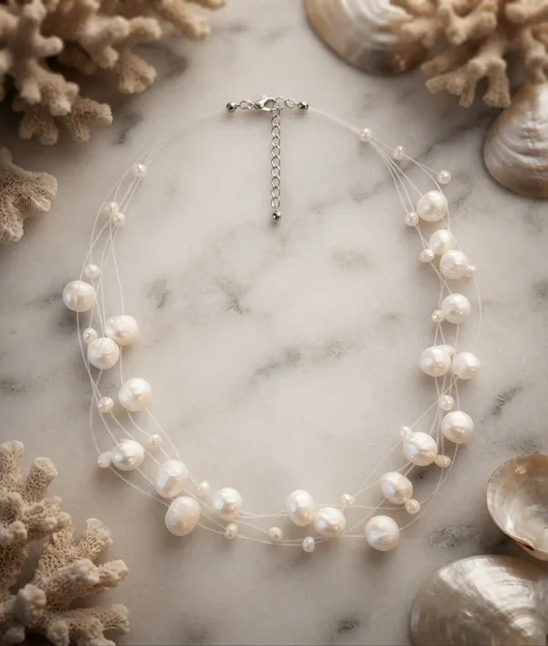 White_Pearl_Layered_Necklace_For_Women