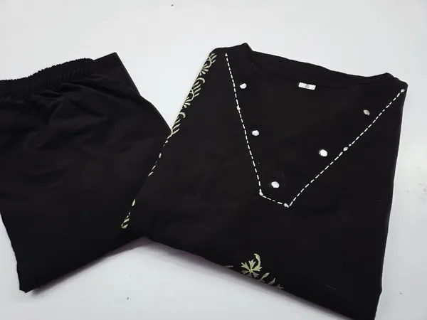 Midnight_Bloom_Handblock_Cotton_Kurti_Pant_Set