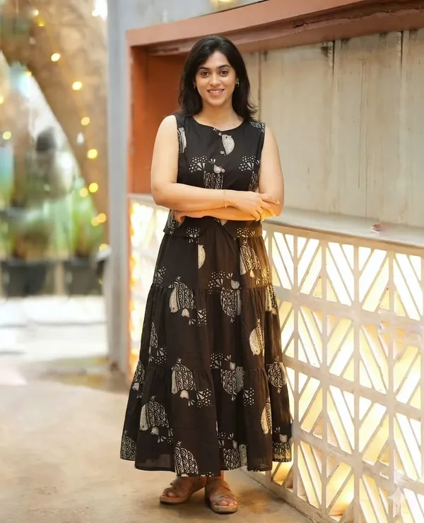 Women_S_Premium_Cotton_Printed_Co_Ord_Set_Sleeveless_Button_Top_With_Flared_Maxi_Skirt_Two_Piece_Outfit