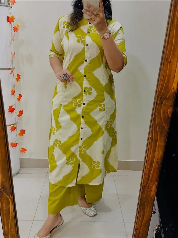 Sunlit_Chevron_Zigzag_Cotton_Kurti_Pant_Set