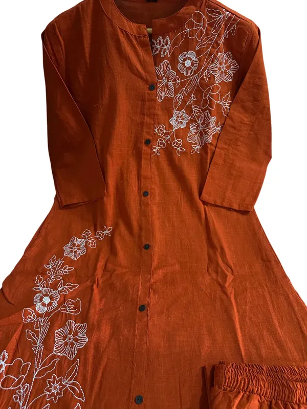Rust_Elegance_Slub_Co_Ord