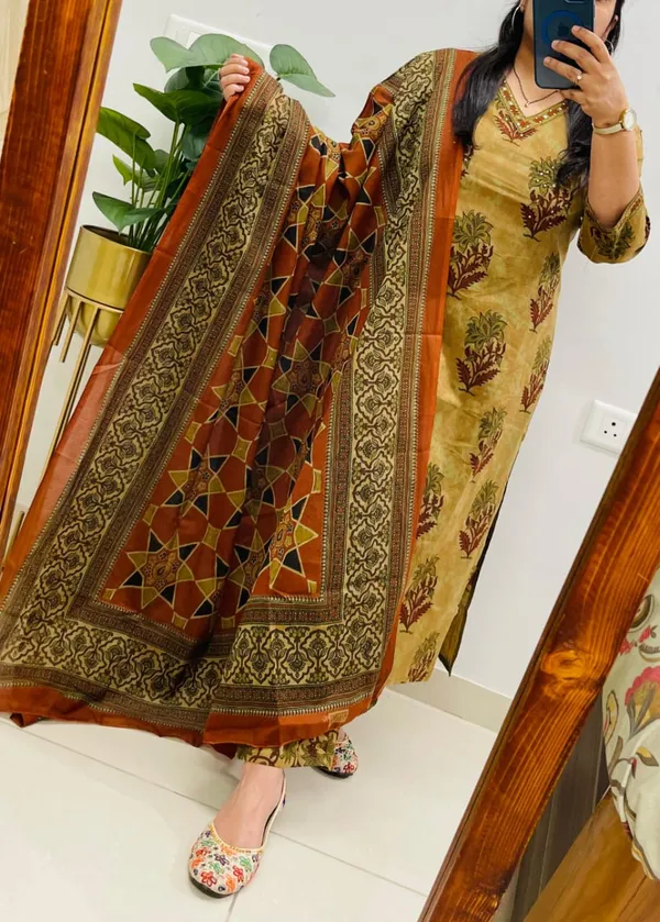 Zariya_Kalamkari_Print_Cotton_Suit_Set_With_Dupatta