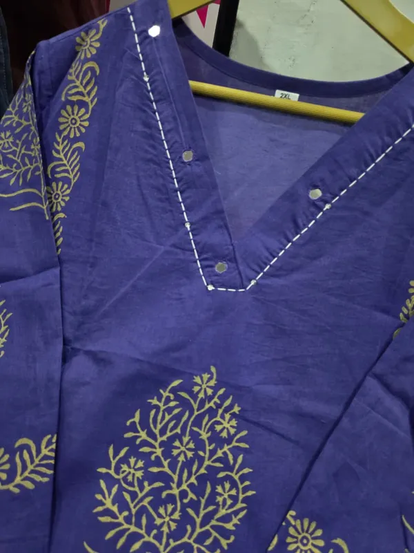 Royal_Indigo_Handblock_Cotton_Kurti_Palazzo_Set