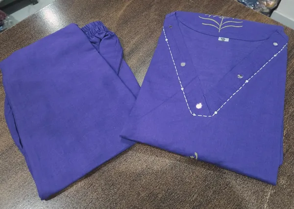 Royal_Indigo_Handblock_Cotton_Kurti_Palazzo_Set