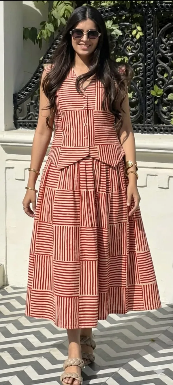 Premium_Cotton_Printed_Co_Ord_Set_For_Women_Sleeveless_Top_Flared_Maxi_Skirt