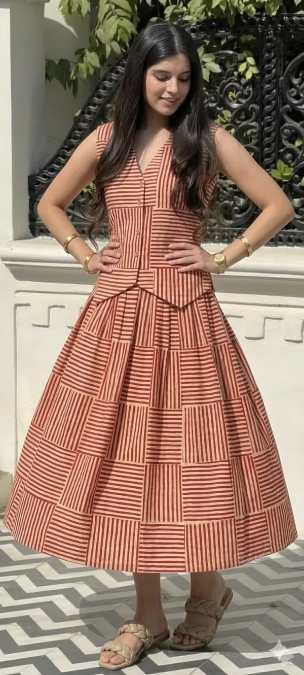 Premium_Cotton_Printed_Co_Ord_Set_For_Women_Sleeveless_Top_Flared_Maxi_Skirt